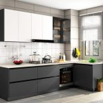 Hệ tủ bếp gia đình bằng gỗ cao cấp