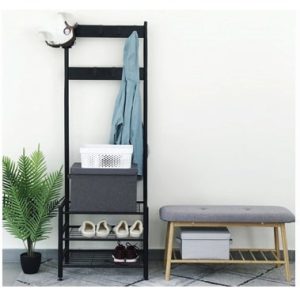 Kệ giày | ELVERUM | kim loại | đen | R60xS40xC175cm