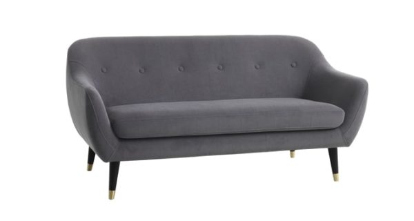 Sofa 2.5 chỗ | EGEDAL | vải polyester | xám đậm/đen | R170xS83xC83cm