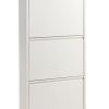 Tủ giày | HALLENSLEV | kim loại | trắng | R50xS15xC103cm | 3 ngăn
