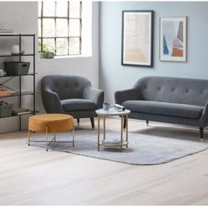 Sofa 2.5 chỗ | EGEDAL | vải polyester | xám đậm/đen | R170xS83xC83cm
