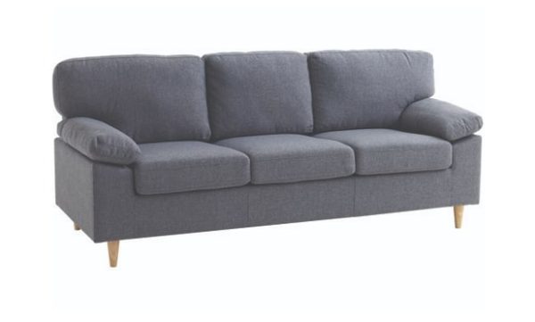 Sofa 3 chỗ | GEDVED | vải polyester | xám | R210xS85xC84cm