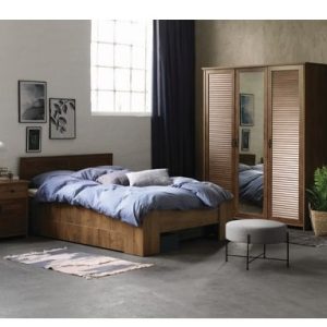 Tủ quần áo | MANDERUP | gỗ công nghiệp/gương | màu sồi | R166xS62xC210cm