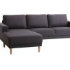 Sofa góc trái | EGENSE | vải Polyester | xám đậm | R228xS80/154xC80cm