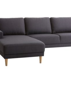 Sofa góc trái | EGENSE | vải Polyester | xám đậm | R228xS80/154xC80cm