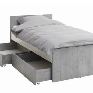 Giường đơn | BILLUND | gỗ công nghiệp | trắng/xám | R90xD200cm